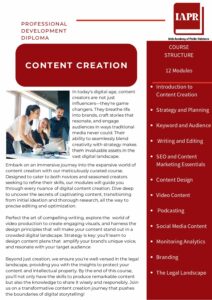 Professional Diploma in Content Creation