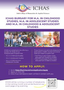 Bursary for our suite of MA in Childhood and Adolescent programmes