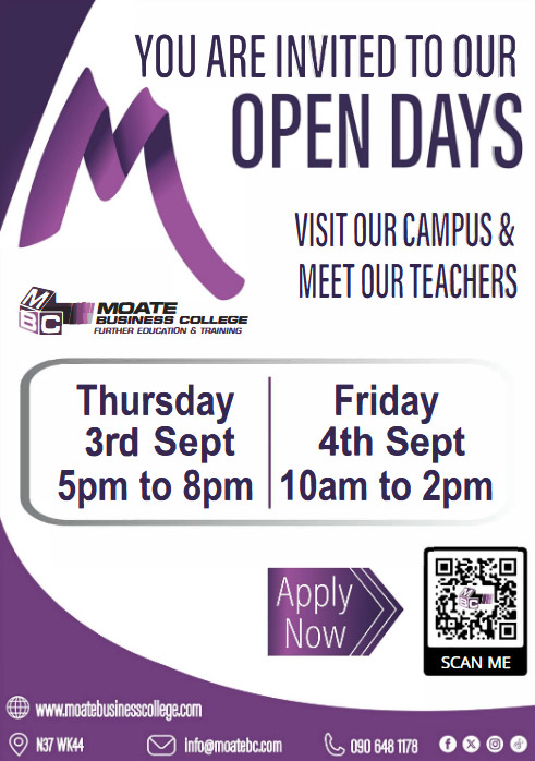Moate Business College Open Day