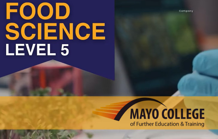 Food Science Level 5 course with Mayo College of Further Education